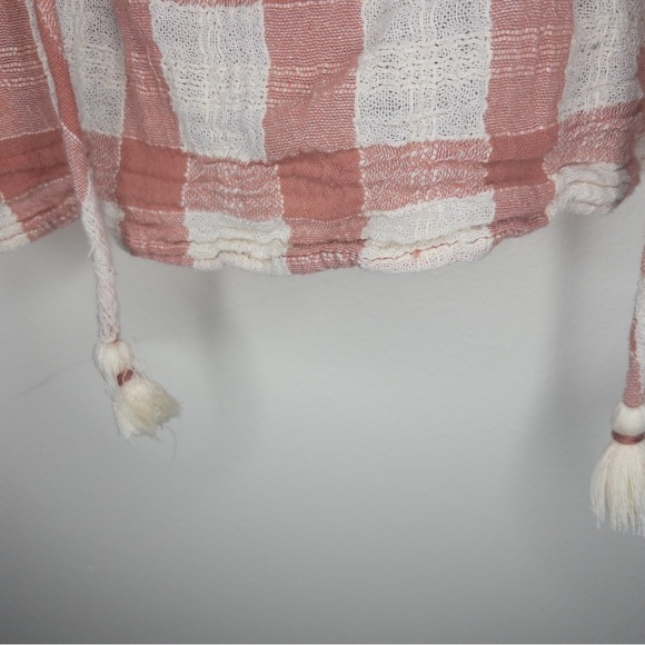 Free People Honey Grove Plaid Peasant Long Sleeve Blouse - Picture 5 of 10